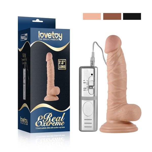 LOVETOY Real Extreme Titreşimli Realistik Dildo Penis 19 Cm.