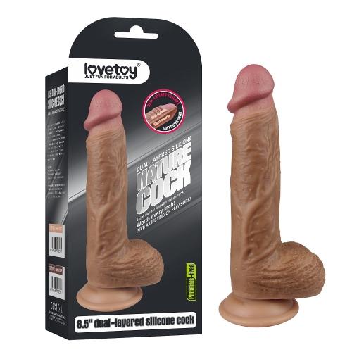 Yeni Nesil Gerçek Realistik Ultra Yumuşak Melez 21.5 Cm Dildo Penis