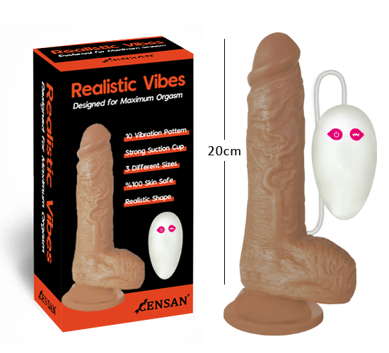 Censan Realistic Vibes 20cm Şarjlı Vibratör