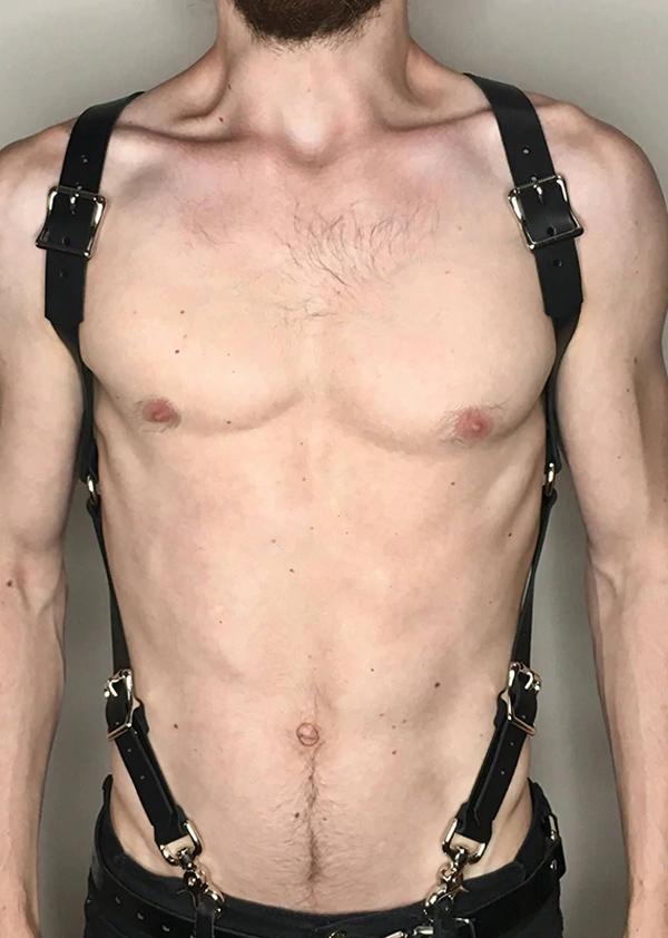 Erkek Dansçı Deri Harness  APFTM11